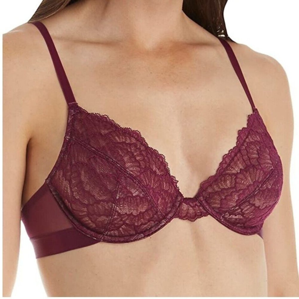 Maidenform Self Expressions Demi Bra 36C Convertible Underwire Bra (Burgundy)